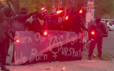 WATCH: Antifa Marches with Lit Flares in Seattle Pro-Abortion Rally